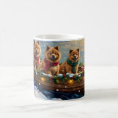 Chow Chow Weihnachtsboot-Feiertag Kaffeetasse (Mittel)