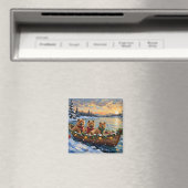 Chow Chow Weihnachtsboot-Feiertag Magnet (In Situ (Geschirrspüler))