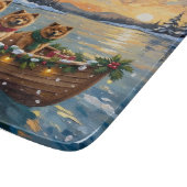 Chow Chow Weihnachtsboot-Feiertag Schneidebrett (Ecke)
