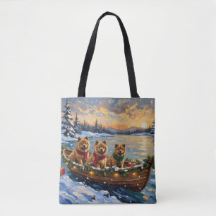 Chow Chow Weihnachtsboot-Feiertag Tasche