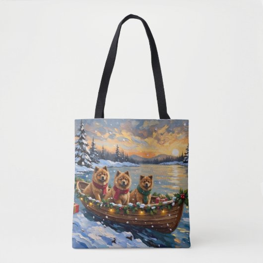 Chow Chow Weihnachtsboot-Feiertag Tasche (Vorderseite)