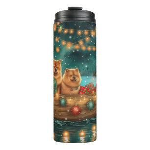 Chow Chow Weihnachtsfestliche Reise Thermosbecher