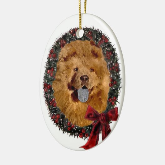 Chow Chow Weihnachtsgeschenke Keramikornament (Links)