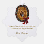Chow Chow Weihnachtsgeschenke Ornament Karte (Rückseite)