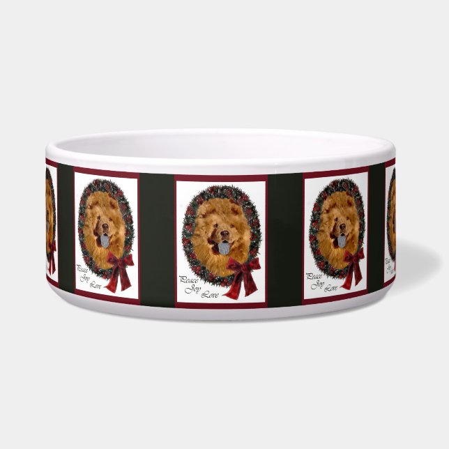 Chow Chow Weihnachtshunde Bowl Napf (Vorderseite)