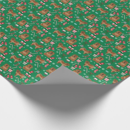 Chow Chow Weihnachtshundepackpapier Geschenkpapier (Ecke)