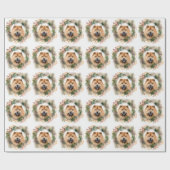 Chow Chow Weihnachtsmann Weihnachtsfest-Jungtier Geschenkpapier (Flach)