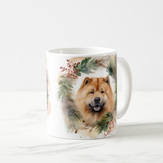 Chow Chow Weihnachtsmann Weihnachtsfest-Jungtier Kaffeetasse (VorderseiteRechts)