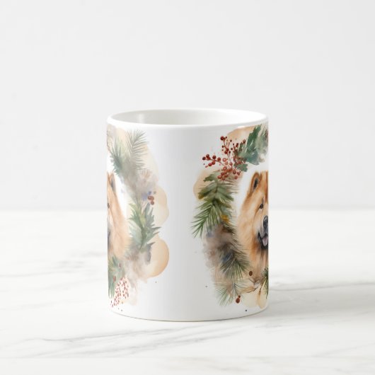 Chow Chow Weihnachtsmann Weihnachtsfest-Jungtier Kaffeetasse (Mittel)