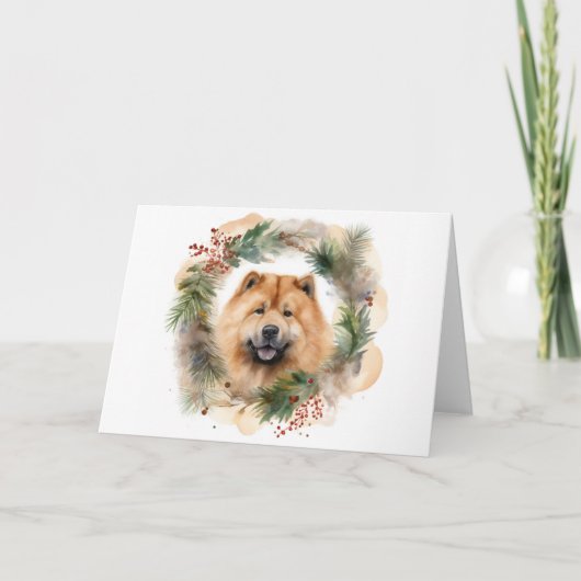 Chow Chow Weihnachtsmann Weihnachtsfest-Jungtier Karte (Vorderseite)