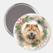 Chow Chow Weihnachtsmann Weihnachtsfest-Jungtier Magnet (Vorderseite/Rückseite)