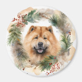Chow Chow Weihnachtsmann Weihnachtsfest-Jungtier Magnet (Vorne)