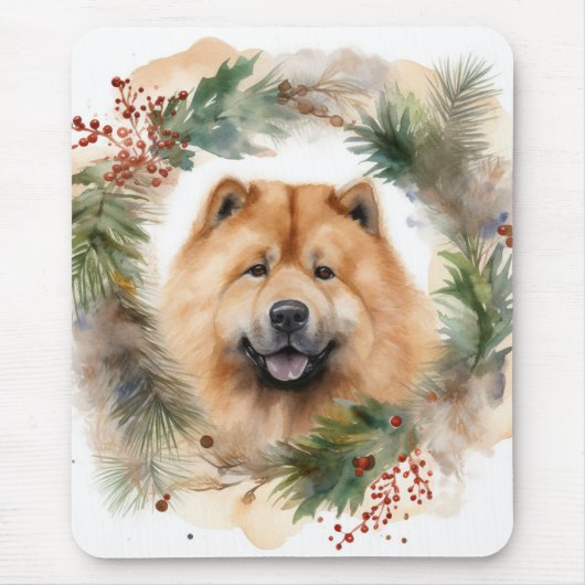 Chow Chow Weihnachtsmann Weihnachtsfest-Jungtier Mousepad (Vorne)