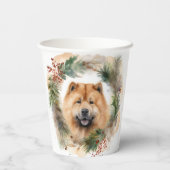 Chow Chow Weihnachtsmann Weihnachtsfest-Jungtier Pappbecher (Rückseite)