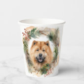 Chow Chow Weihnachtsmann Weihnachtsfest-Jungtier Pappbecher (Vorderseite)