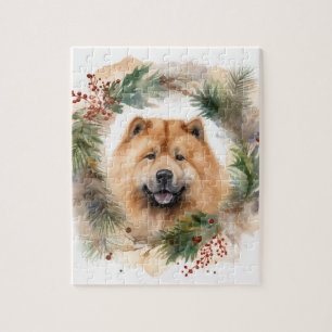 Chow Chow Weihnachtsmann Weihnachtsfest-Jungtier Puzzle