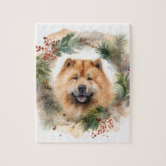 Chow Chow Weihnachtsmann Weihnachtsfest-Jungtier Puzzle (Vertikal)
