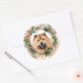 Chow Chow Weihnachtsmann Weihnachtsfest-Jungtier Runder Aufkleber (Umschlag)