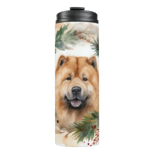 Chow Chow Weihnachtsmann Weihnachtsfest-Jungtier Thermosbecher (Vorderseite)