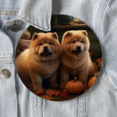 Chow Chow Welpe Herbst Delight Pumpen Button (Beispiel)