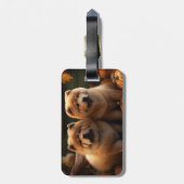 Chow Chow Welpe Herbst Delight Pumpen Gepäckanhänger (Rückseite vertikal)