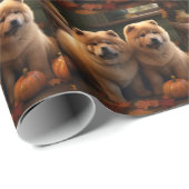 Chow Chow Welpe Herbst Delight Pumpen Geschenkpapier (Rolleneckpunkt)