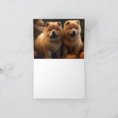 Chow Chow Welpe Herbst Delight Pumpen Karte (Innenseite)