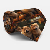 Chow Chow Welpe Herbst Delight Pumpen Krawatte (Gerollt)