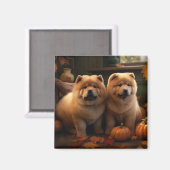 Chow Chow Welpe Herbst Delight Pumpen Magnet (Vorderseite/Rückseite)