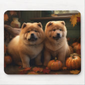 Chow Chow Welpe Herbst Delight Pumpen Mousepad (Vorne)
