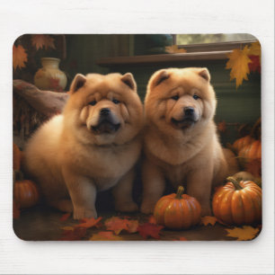Chow Chow Welpe Herbst Delight Pumpen Mousepad