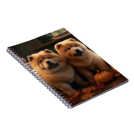 Chow Chow Welpe Herbst Delight Pumpen Notizblock (Rechte Seite)