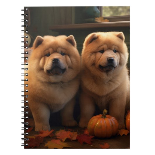 Chow Chow Welpe Herbst Delight Pumpen Notizblock (Vorderseite)