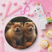 Chow Chow Welpe Herbst Delight Pumpen Pappteller (Party)