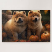 Chow Chow Welpe Herbst Delight Pumpen Puzzle (Horizontal)