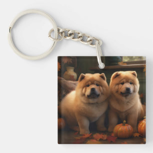 Chow Chow Welpe Herbst Delight Pumpen Schlüsselanhänger