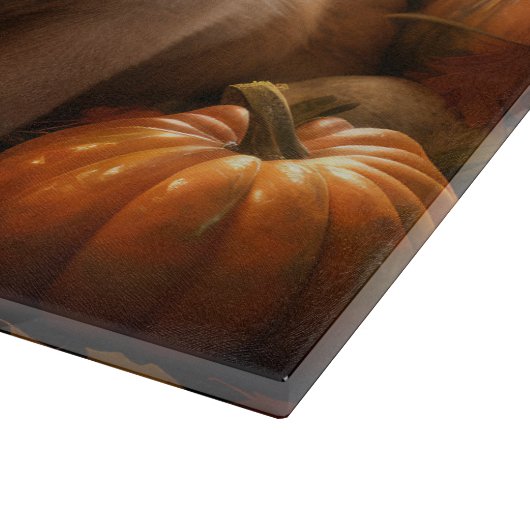 Chow Chow Welpe Herbst Delight Pumpen Schneidebrett (Ecke)