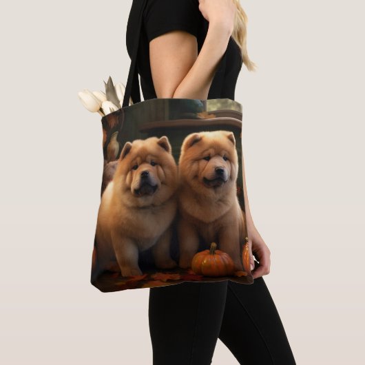 Chow Chow Welpe Herbst Delight Pumpen Tasche (Von Nahem)