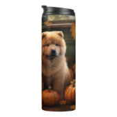 Chow Chow Welpe Herbst Delight Pumpen Thermosbecher (Nach rechts gedreht)