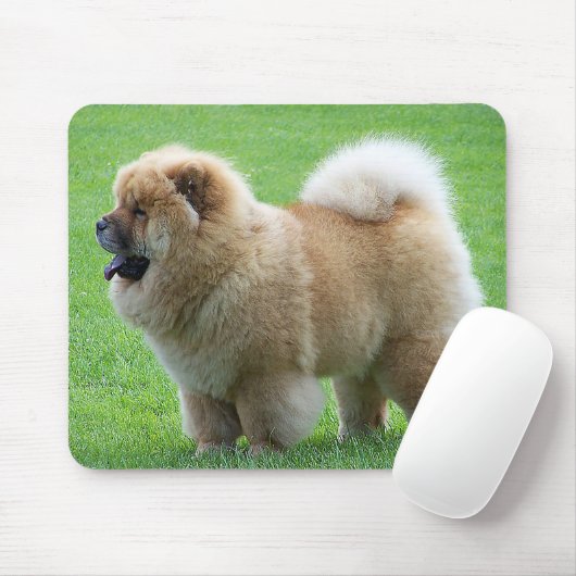 Chow Chow Welpe Hund Grüngras Mousepad (Mit Mouse)