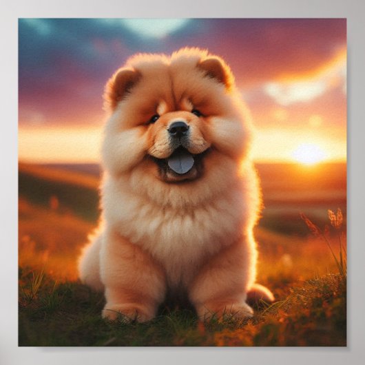 Chow Chow Welpe Poster (Vorne)