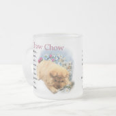 Chow-Chow-Welpen-Kunst-Geschenke Mattglastasse (Vorderseite Links)