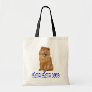 Chow-Chow-Welpen-Liebe Canvas-Tasche Tragetasche
