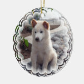 Chow-Chow Welpen-Verzierung Keramik Ornament (Links)