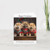 Chow Chow Welpen Weihnachtskarte Karte (Vorderseite)