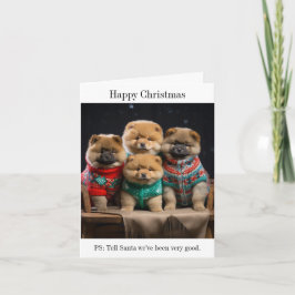 Chow Chow Welpen Weihnachtskarte Karte