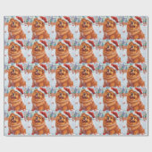 Chow Chow Winter Wonderland Weihnachtsfreude Geschenkpapier (Flach)