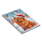 Chow Chow Winter Wonderland Weihnachtsfreude Notizblock (Rechte Seite)