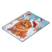 Chow Chow Winter Wonderland Weihnachtsfreude Notizblock (Linke Seite)