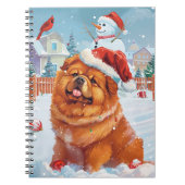 Chow Chow Winter Wonderland Weihnachtsfreude Notizblock (Vorderseite)